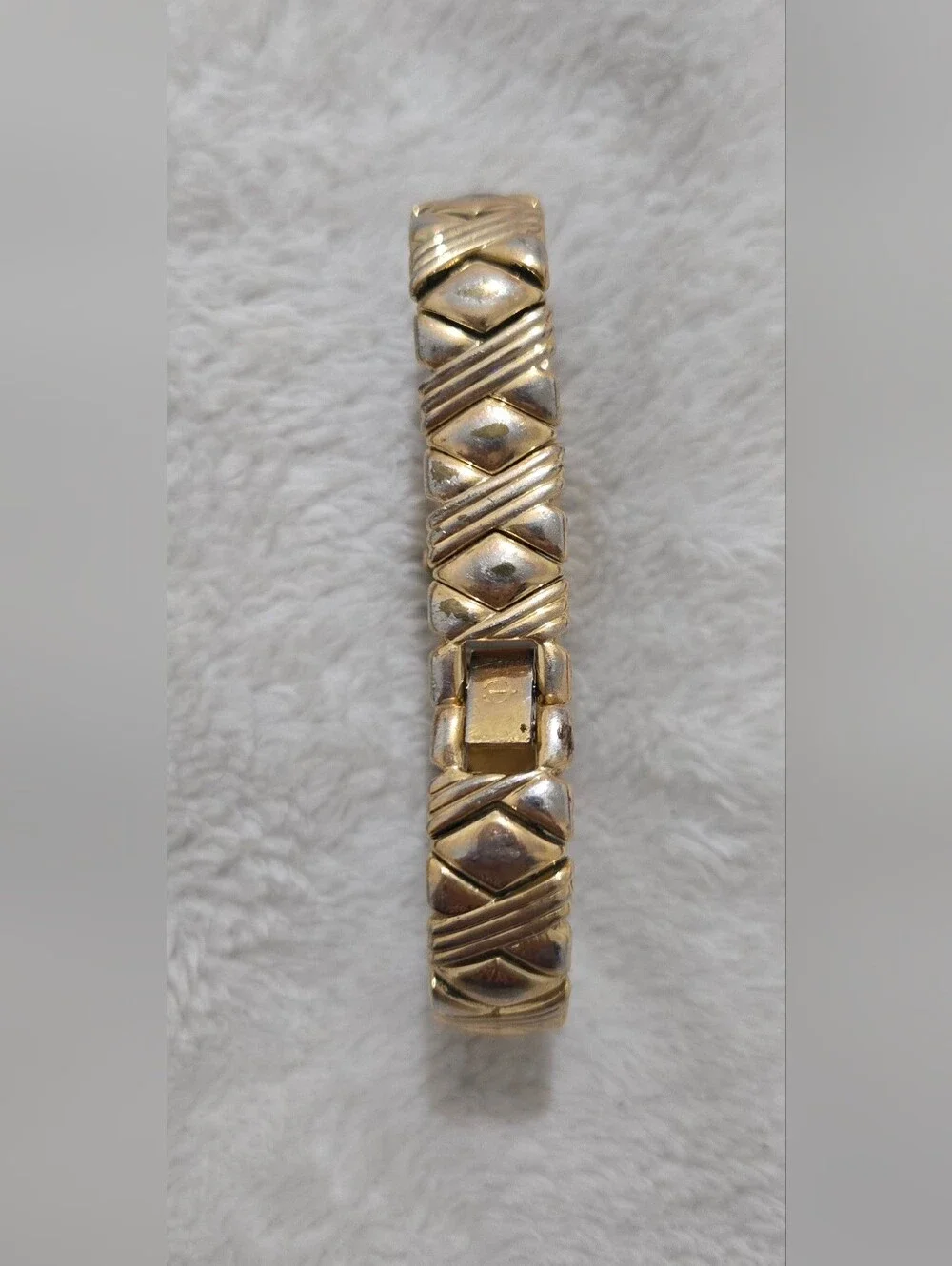 Vintage Women's Gold-Tone Watch with Diamond Accents Elgin